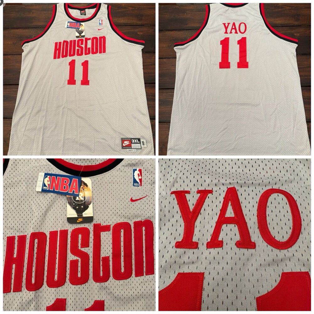 Vintage Y2K Nike Houston Rockets Yao Ming 1995 Rewind Basketball Jersey